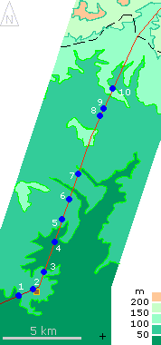 Route of Ackling Dyke